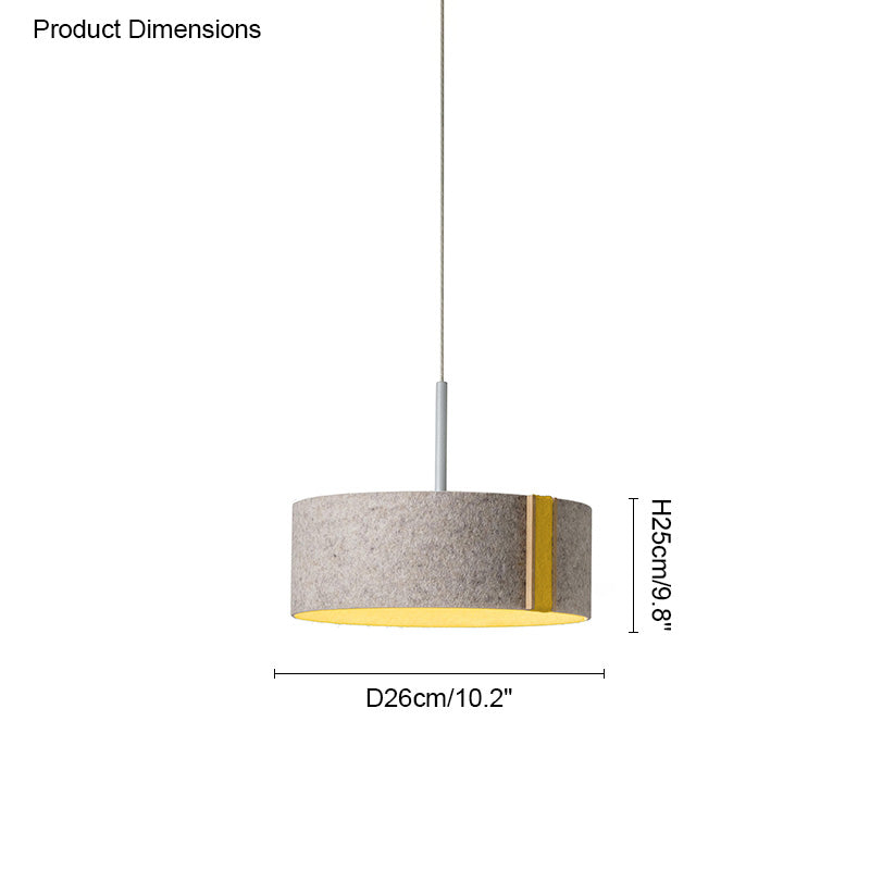Olverai Drum Felt Pendant Light