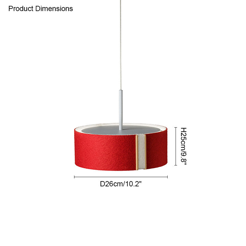 Olverai Drum Felt Pendant Light