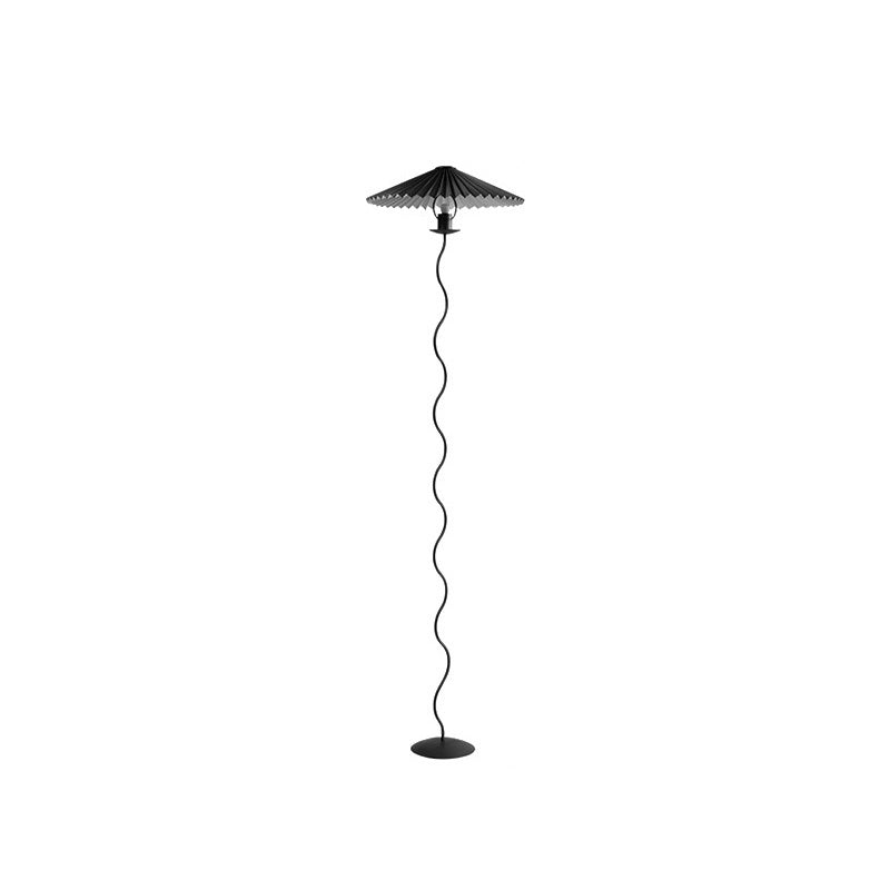 Olverai Pleated Squiggle Floor Lamp