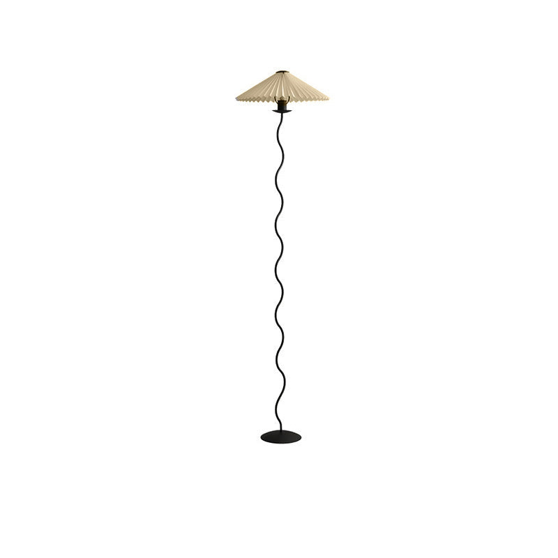 Olverai Pleated Squiggle Floor Lamp