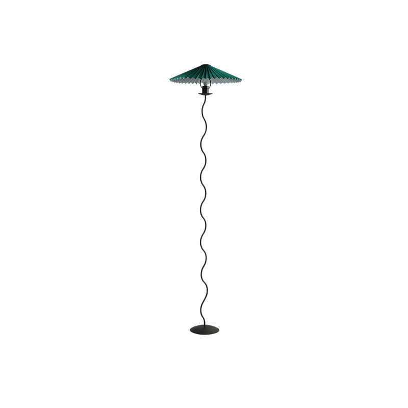 Olverai Pleated Squiggle Floor Lamp