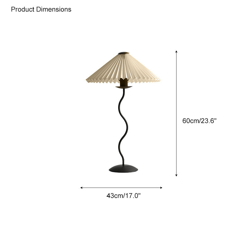 Olverai Pleated Squiggle Floor Lamp