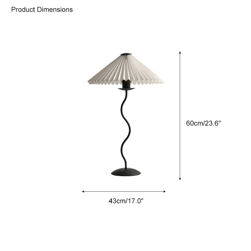 Olverai Pleated Squiggle Floor Lamp