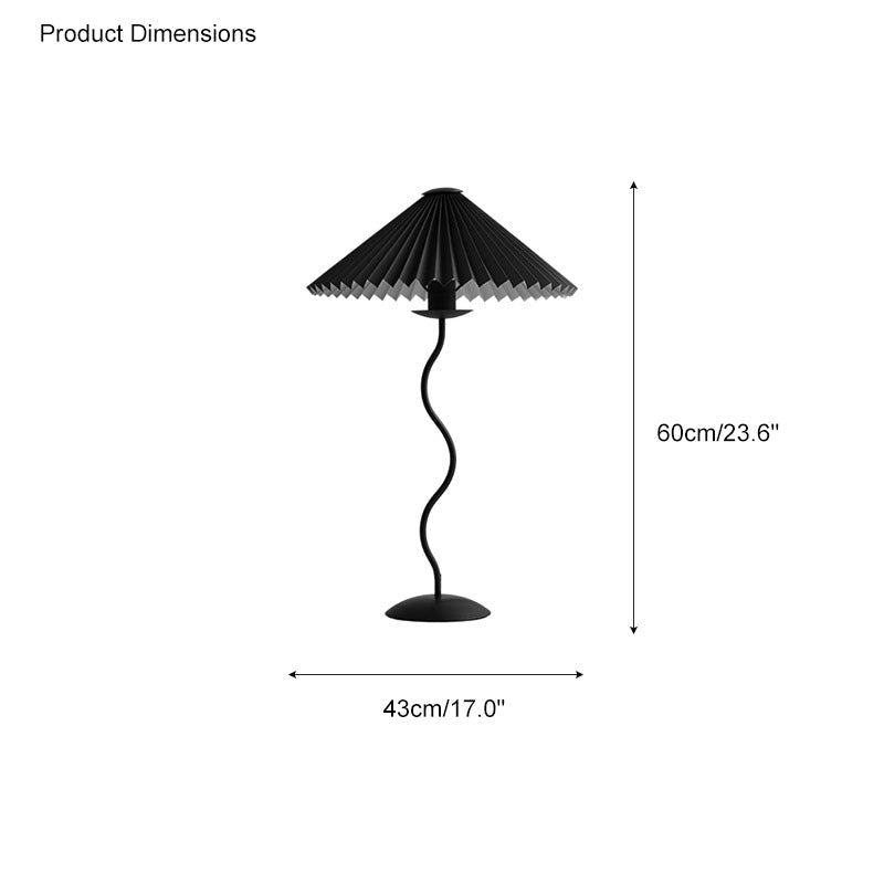 Olverai Pleated Squiggle Floor Lamp