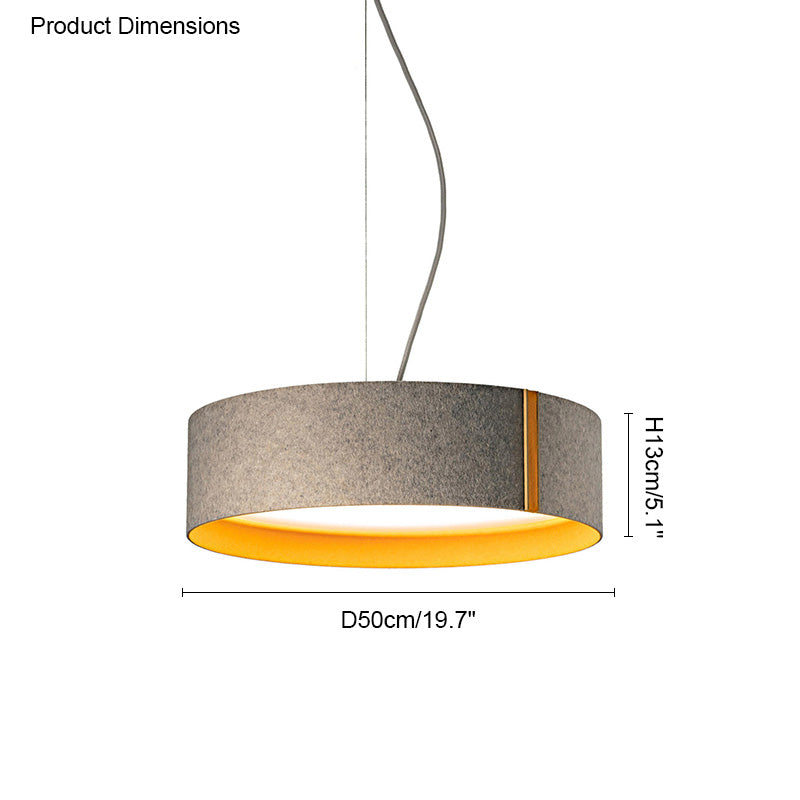 Olverai Drum Felt Pendant Light