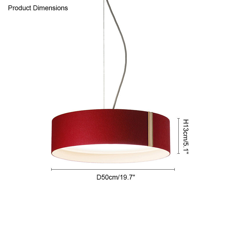 Olverai Drum Felt Pendant Light