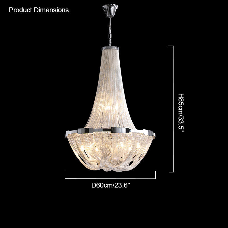 Olverai Tassel Silver Empire Chandelier