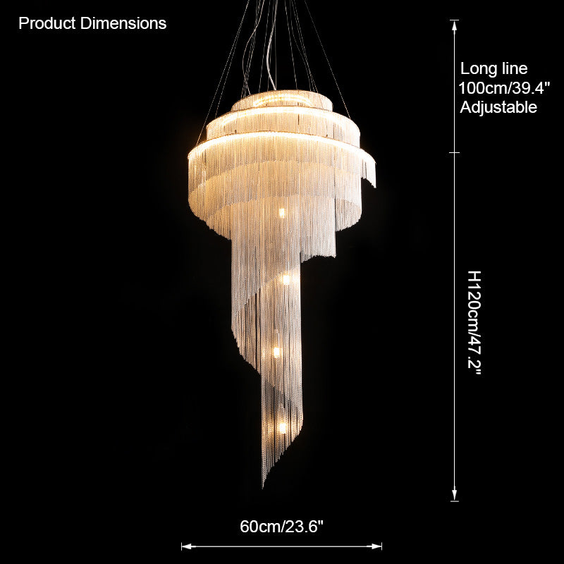 Olverai Spiral Tassel Foyer Chandelier