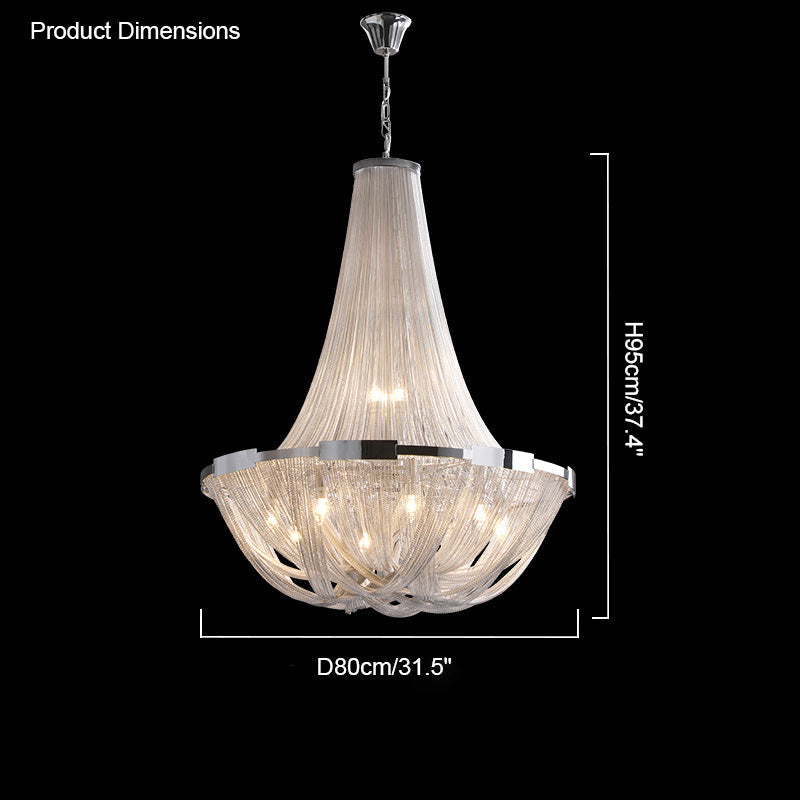 Olverai Tassel Silver Empire Chandelier