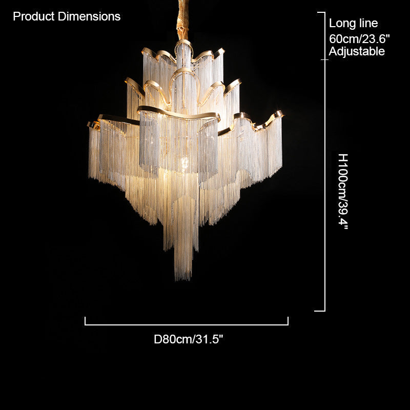 Olverai Fringe Tiered Chandelier