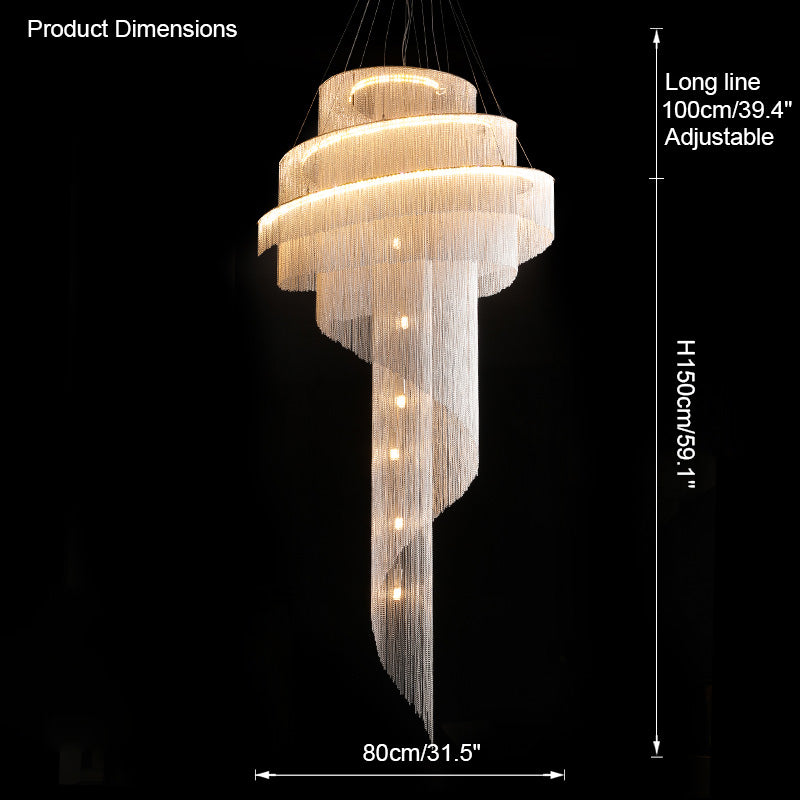 Olverai Spiral Tassel Foyer Chandelier