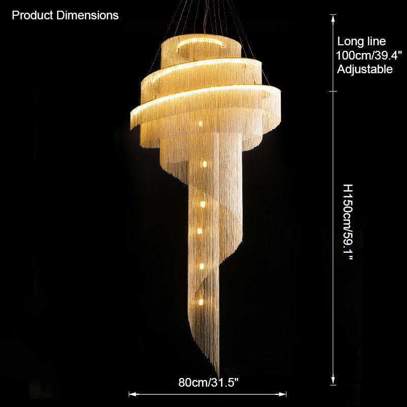 Olverai Spiral Tassel Foyer Chandelier
