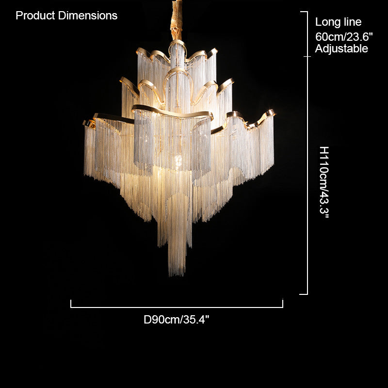 Olverai Fringe Tiered Chandelier
