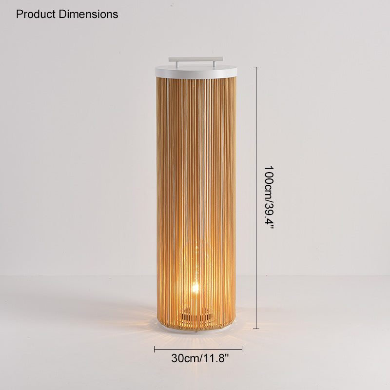 Olverai Outdoor Solar Portable Wicker Lantern