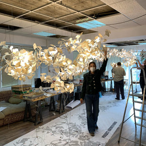 Alessia Ginkgo Grand Linear Chandelier