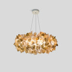 yellow petal chandelier light