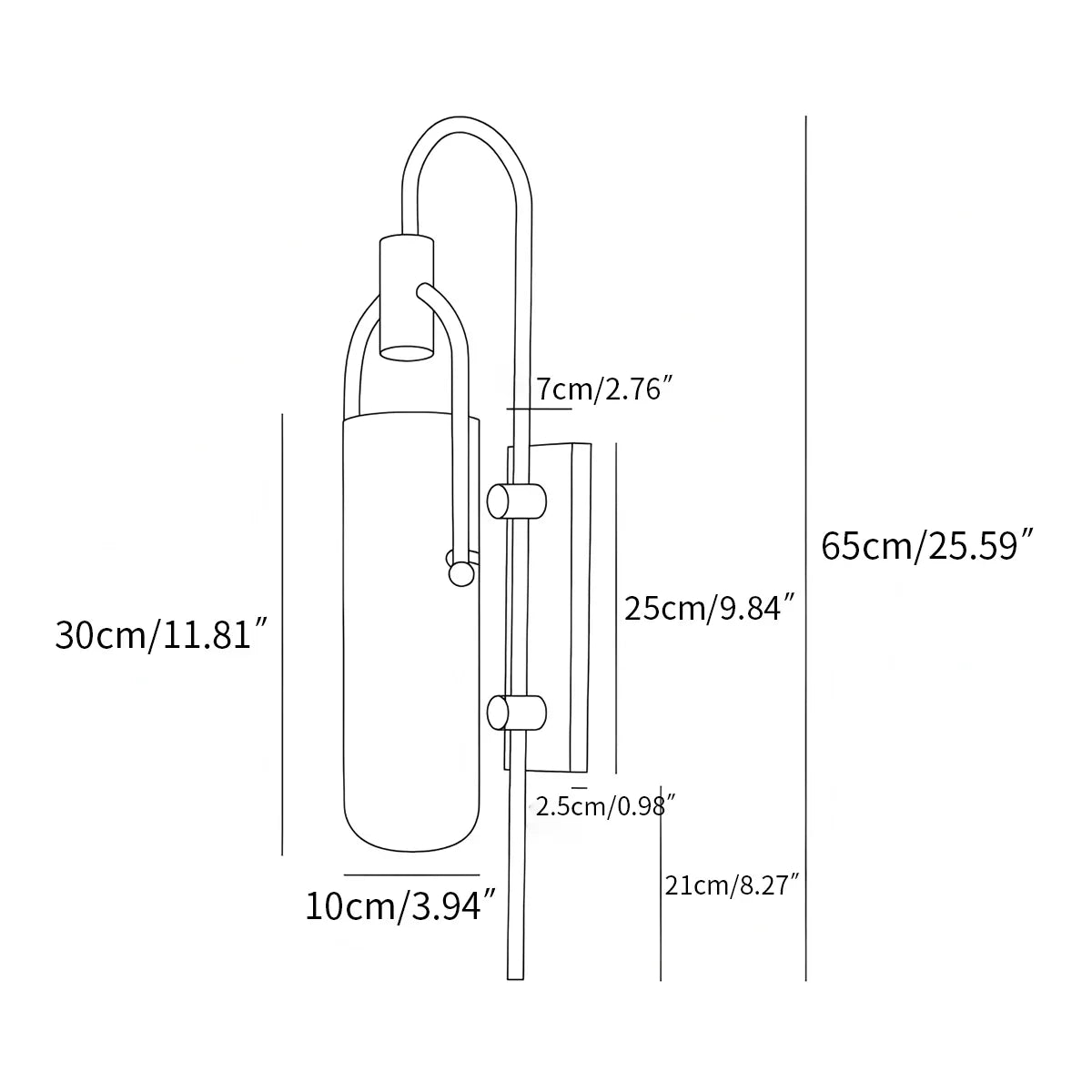 Modern Arc Glass Wall Lamp for Bedroom