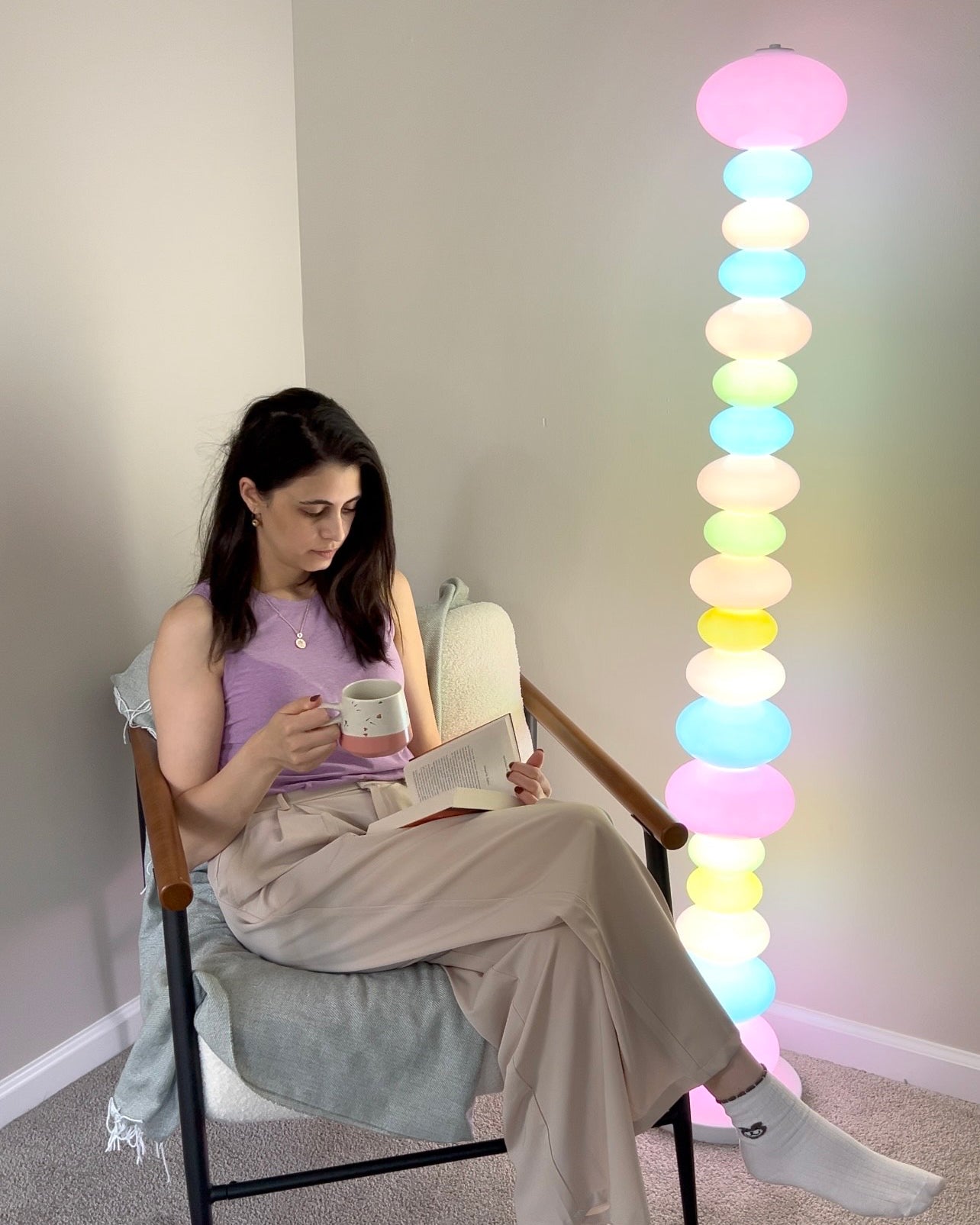 Olverai Candy Skewers Column Floor Lamp