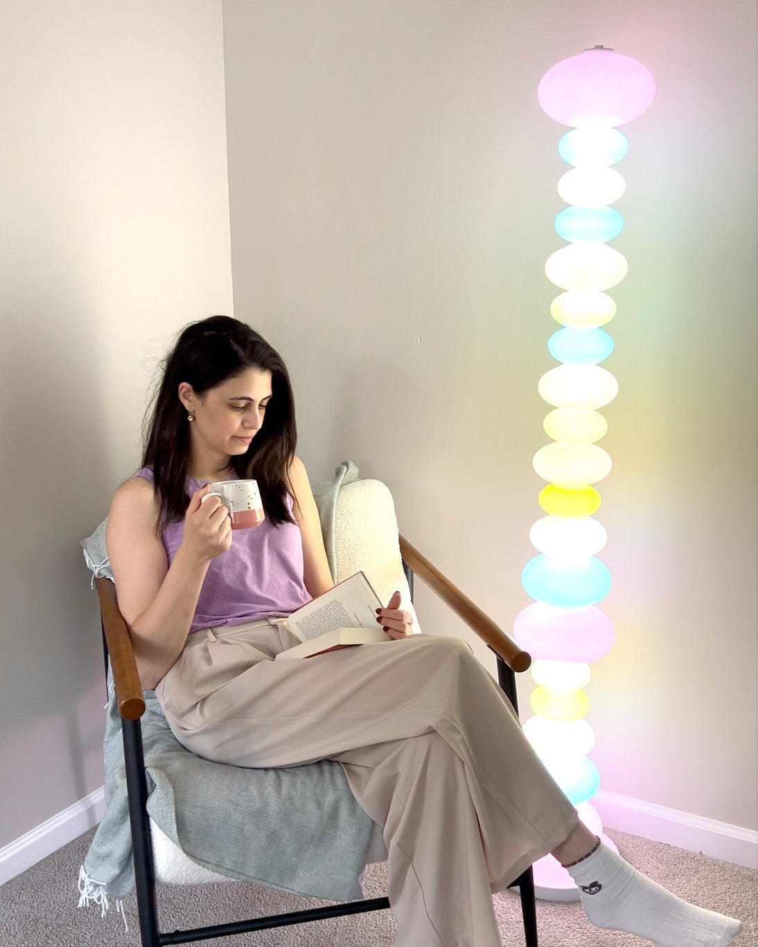 Olverai Candy Skewers Column Floor Lamp