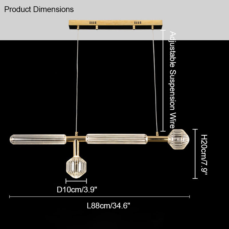 Olverai Cypher Vertical/Horizontal Glass Pendant light