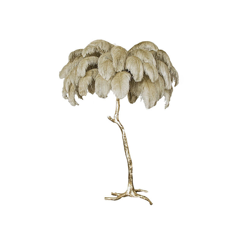 Olverai Feather Palm Tree Floor Lamp