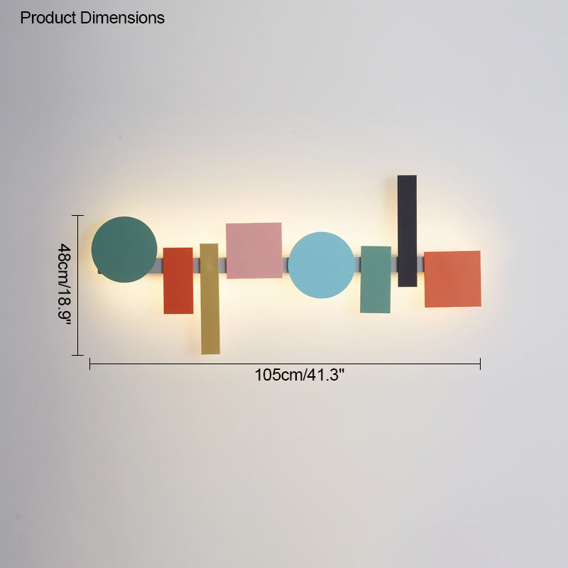 Olverai Colorful Sculptural Art Wall Sconce