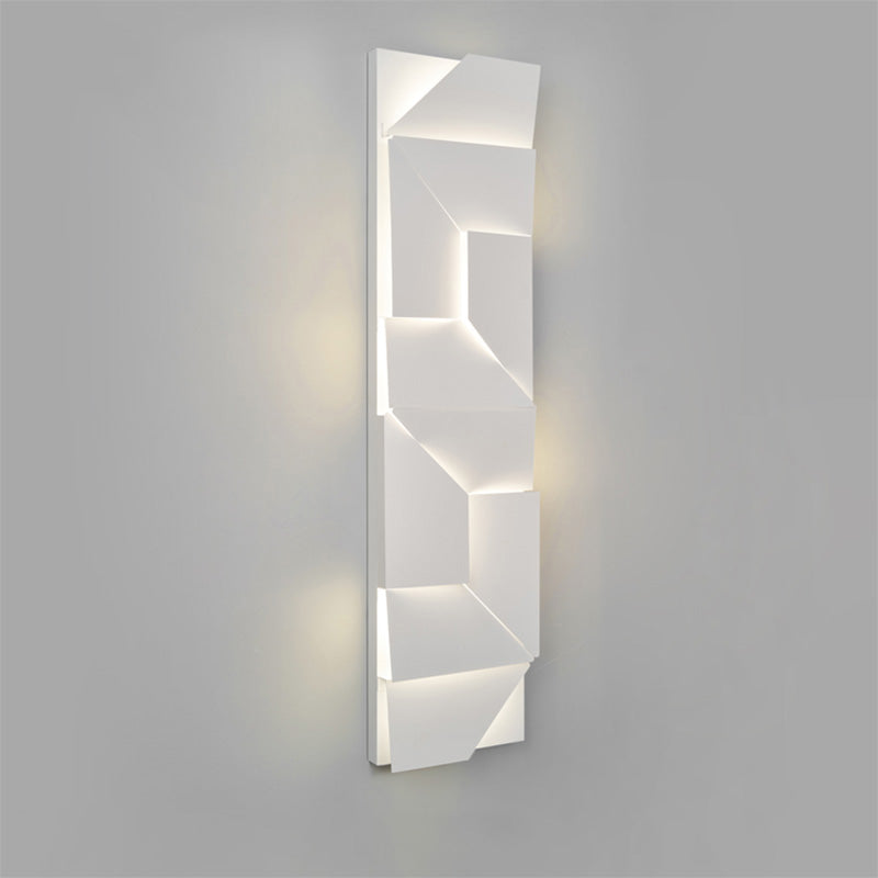 Olverai Rectangular Sculptural Art Wall Sconce