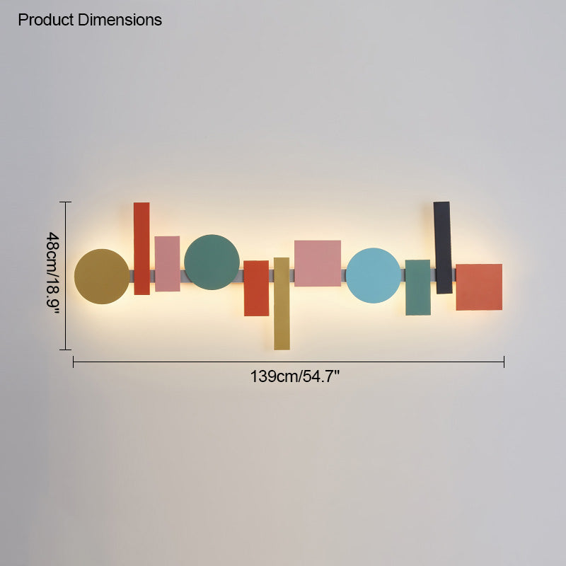 Olverai Colorful Sculptural Art Wall Sconce