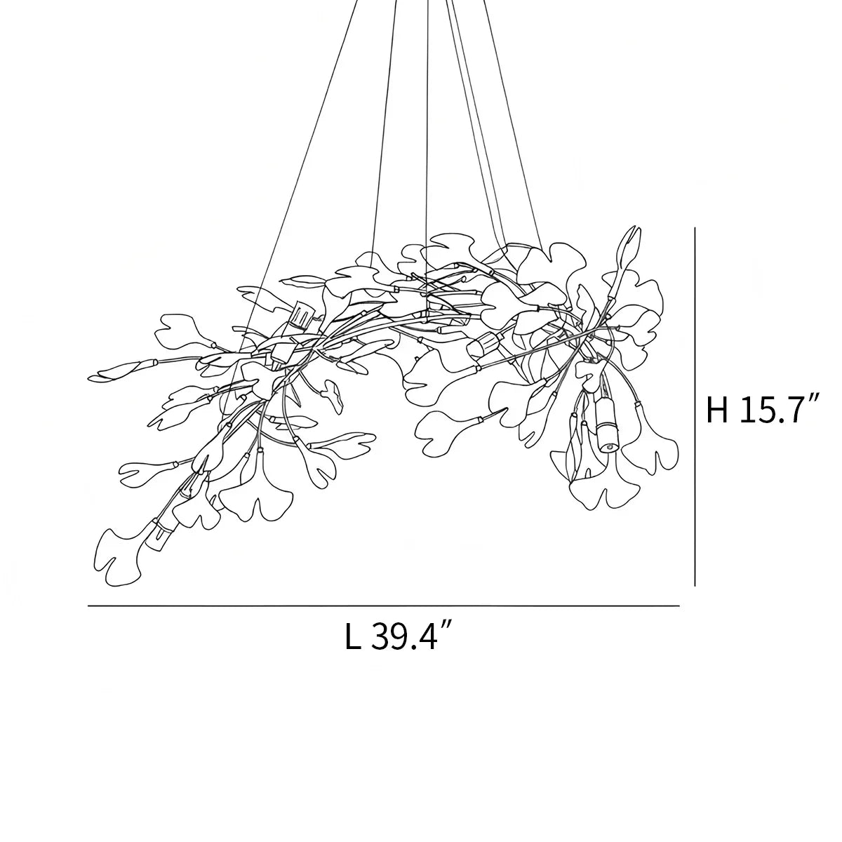 Gingko Chandelier D for Dining Room