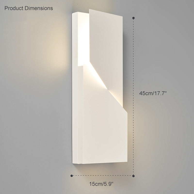 Olverai Rectangular Sculptural Art Wall Sconce