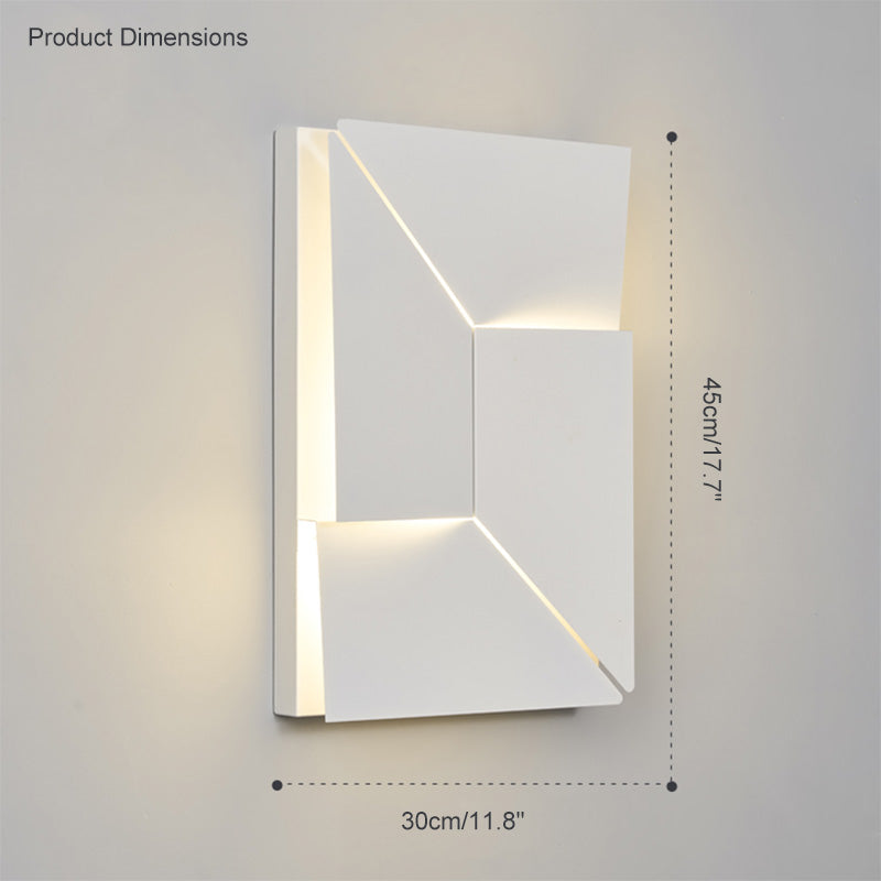 Olverai Rectangular Sculptural Art Wall Sconce