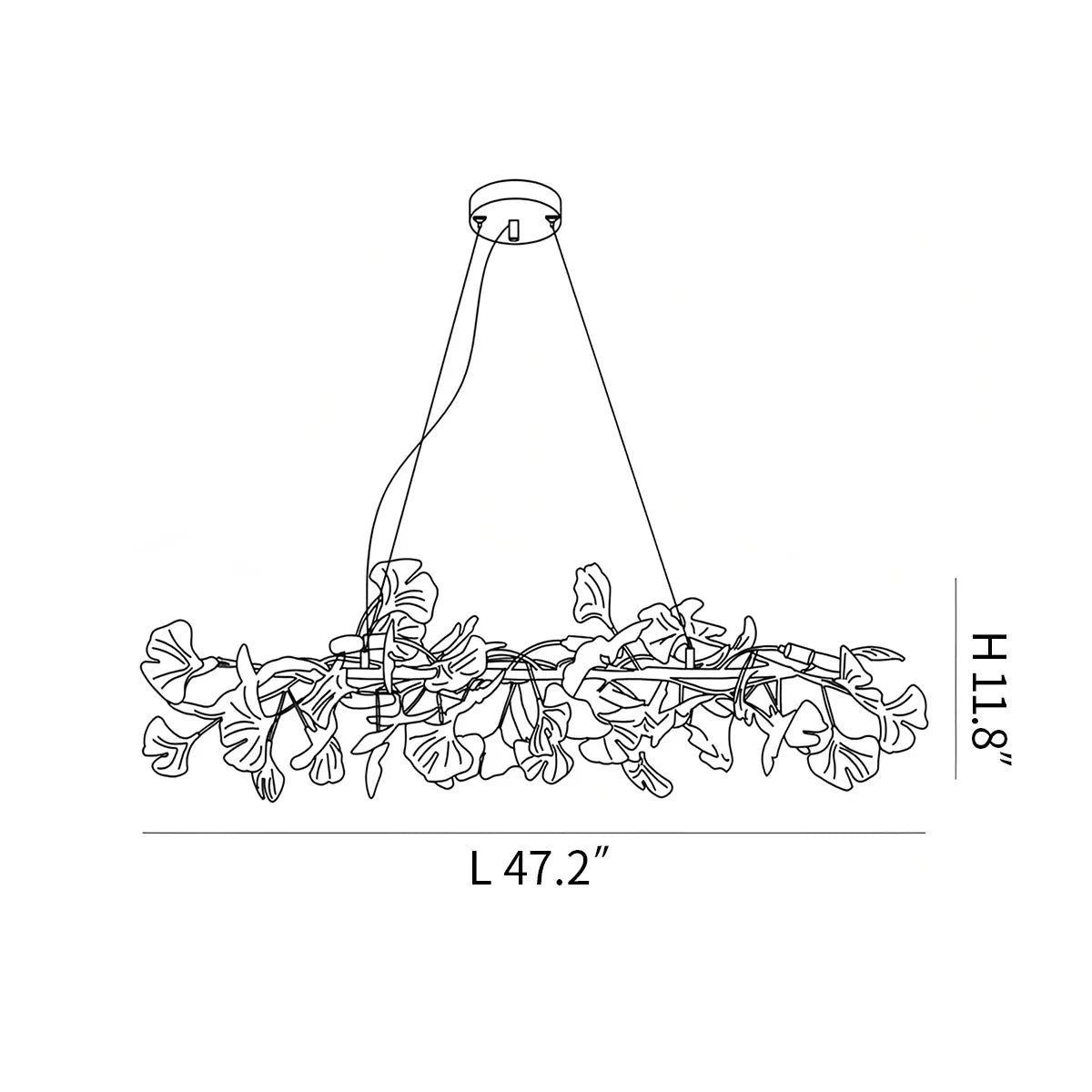 Gingko Chandelier M for Dining Table