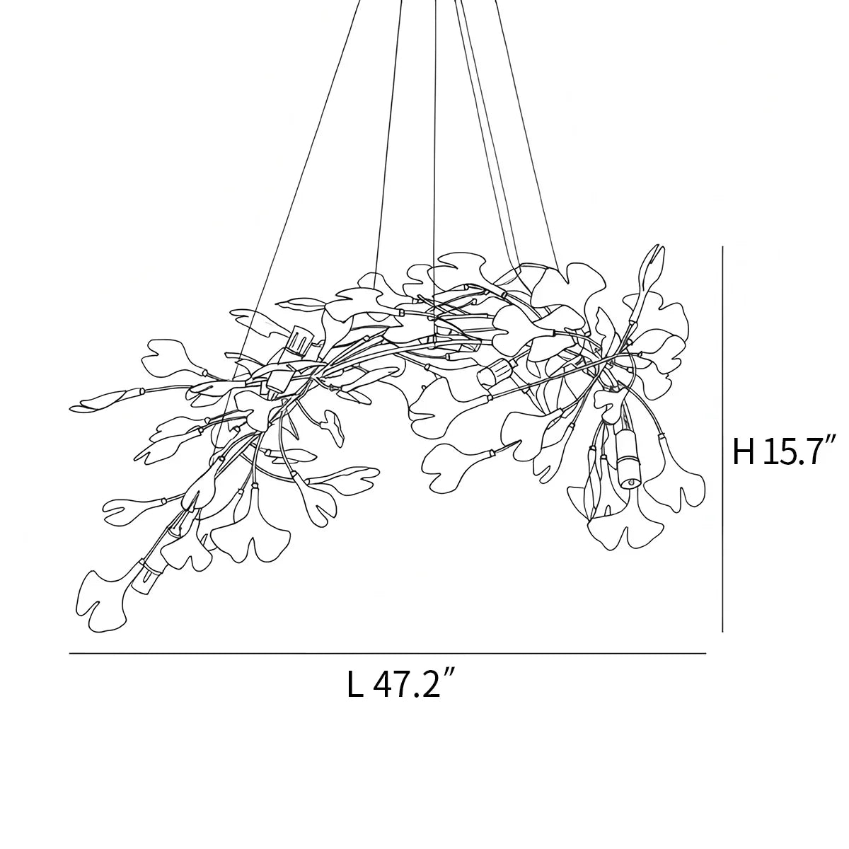Gingko Chandelier D for Dining Room