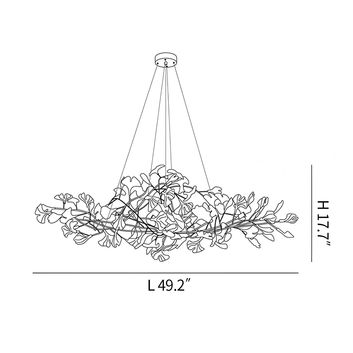 Ginkgo Leaf Chandelier for Dining Area