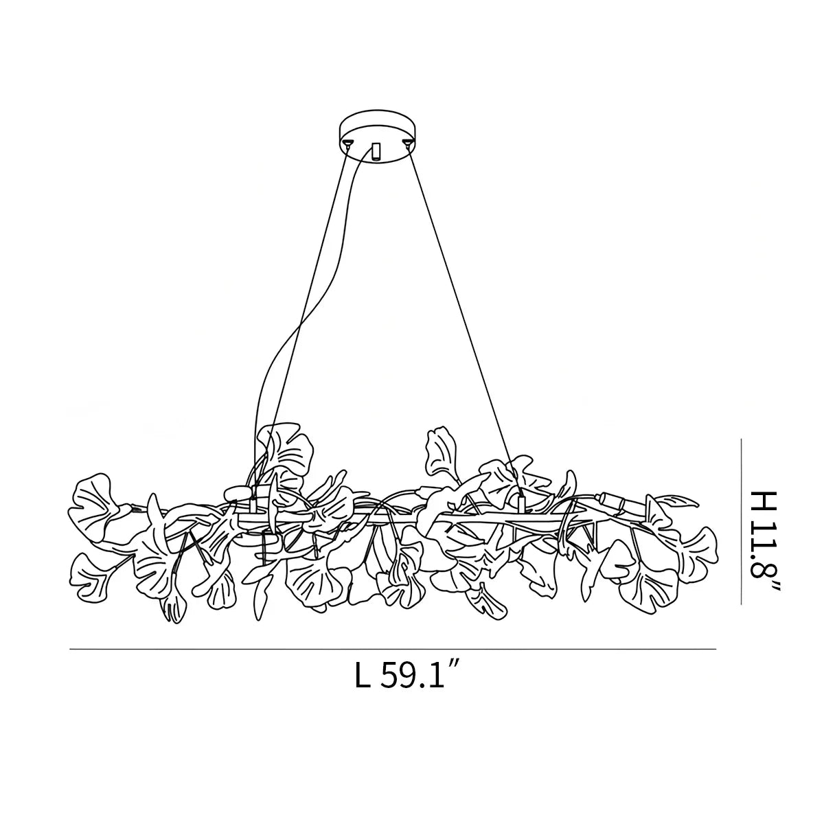 Gingko Chandelier M for Dining Table
