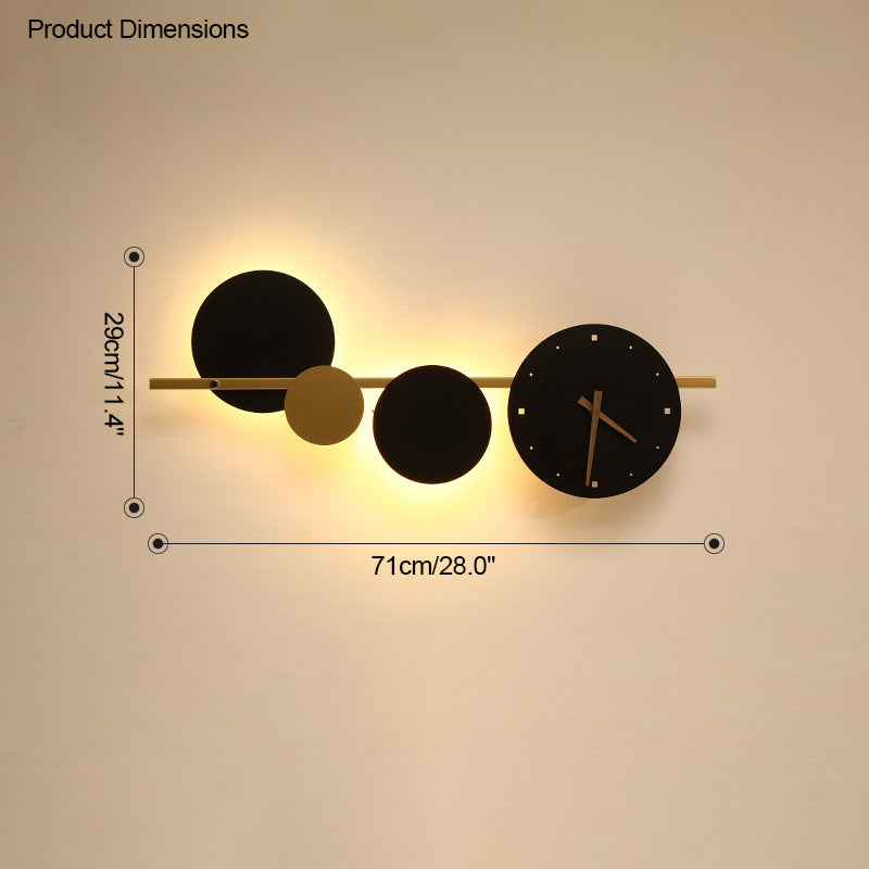 Olverai Sculptural Wall Clock with Led Light