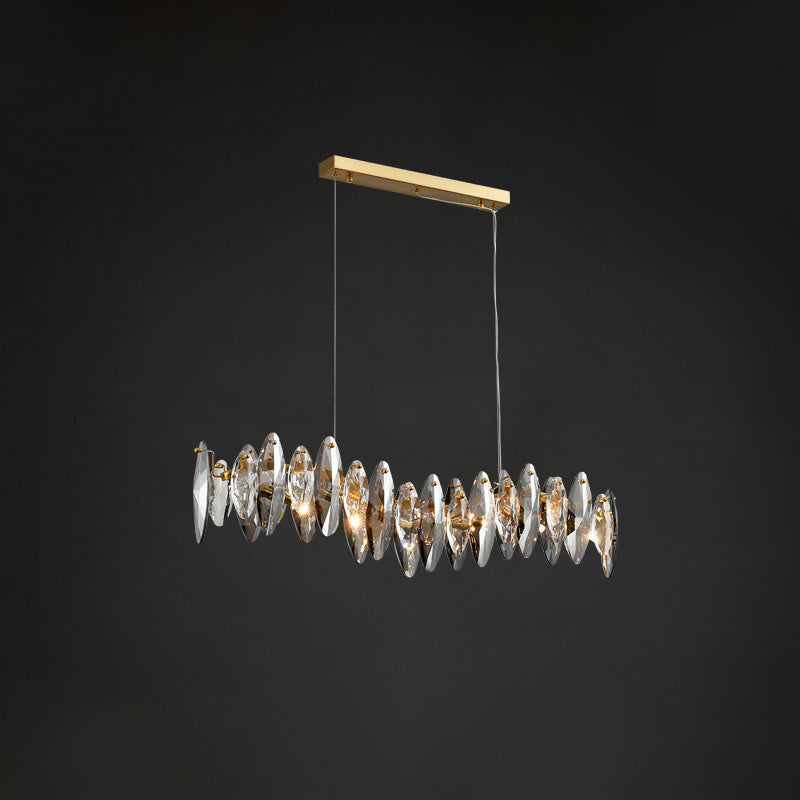 Olverai Smoked Crystal Linear Chandelier