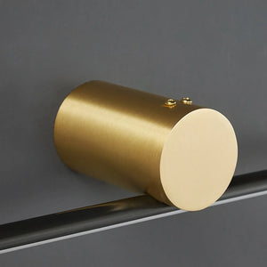 Minimalist Linear Vanity Light – Black/Gold Metal & Acrylic for Bathroom