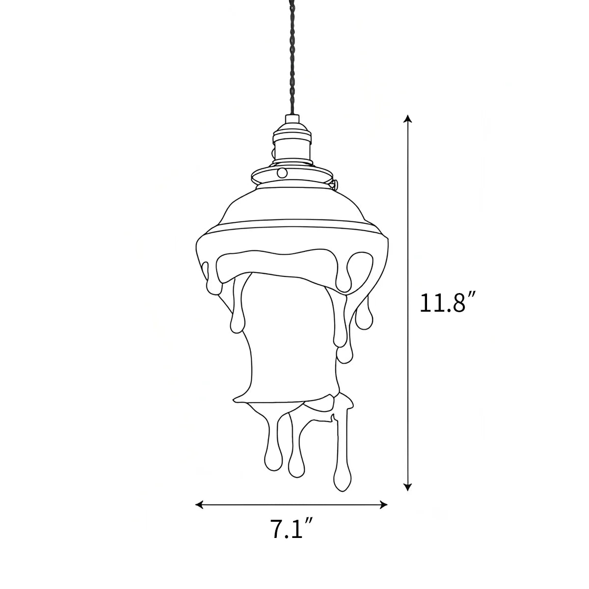 Water Droplets Resin Pendant Lamp for Bedside