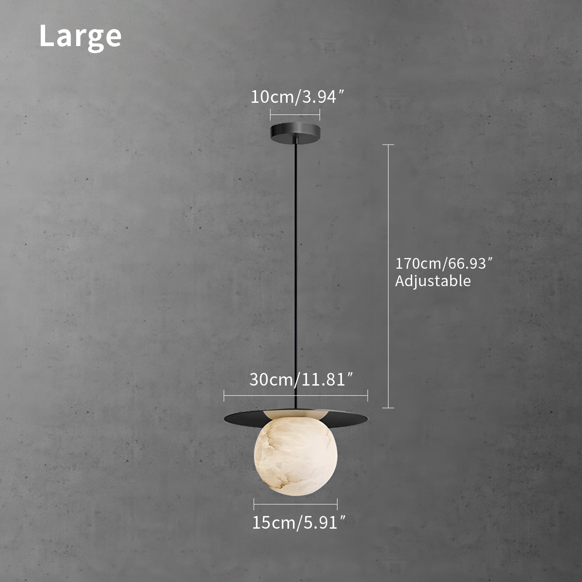 luxury spherical natural onyx pendant light