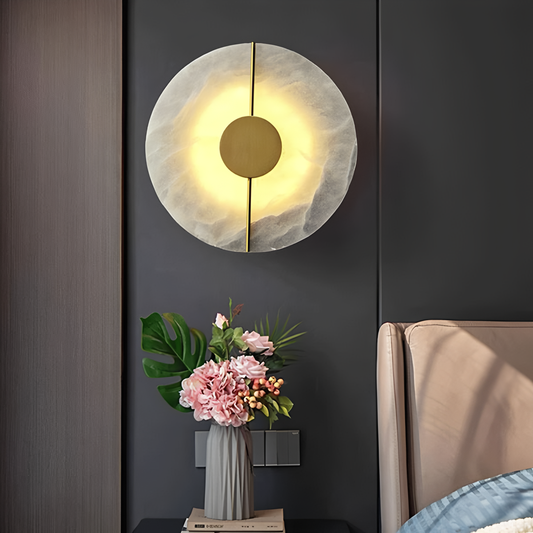 Luxury All Copper Spanish Alabaster Wall Light