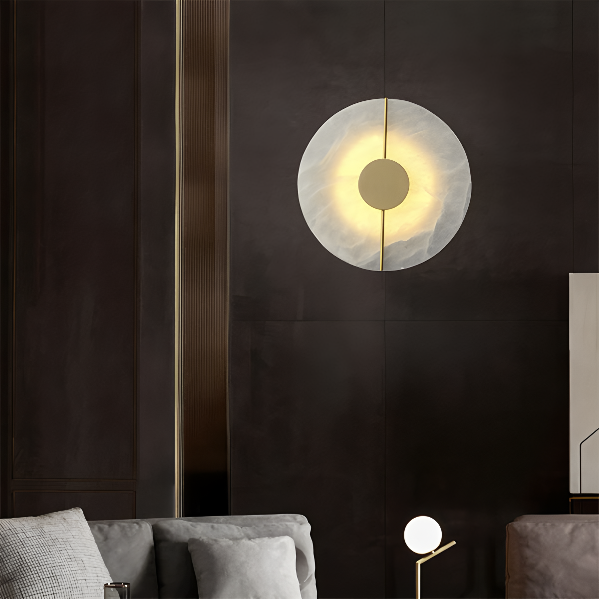 Luxury All Copper Spanish Alabaster Wall Light