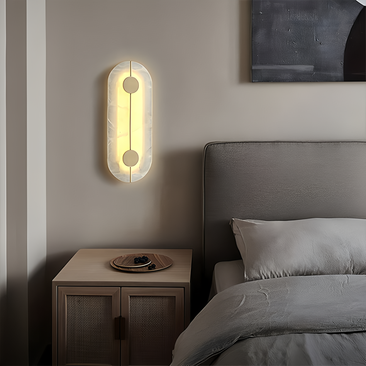 Luxury All Copper Spanish Alabaster Wall Light