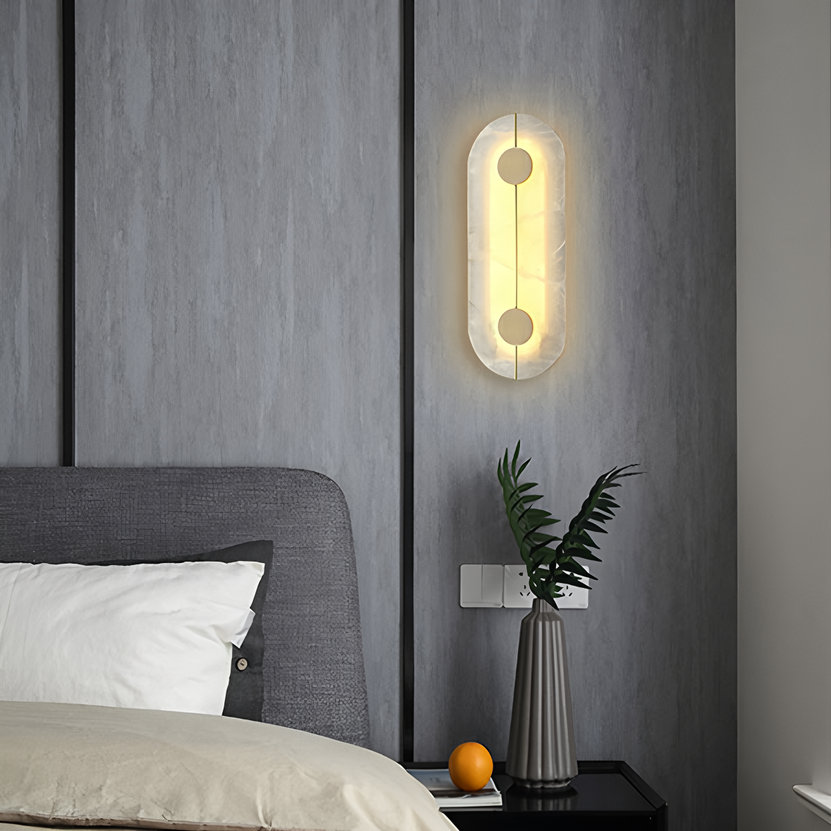 Luxury All Copper Spanish Alabaster Wall Light