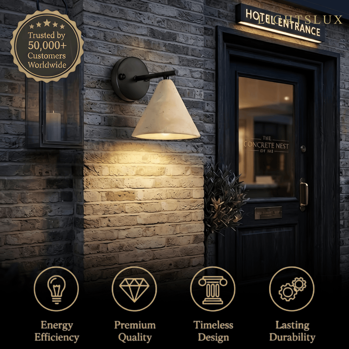 Strata Natural Wall Lamp--Travertine & Wood for Outdoor Courtyard