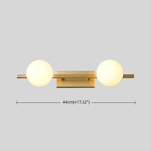 Modern Nordic Wall Lamp — Brass & Glass Milky White