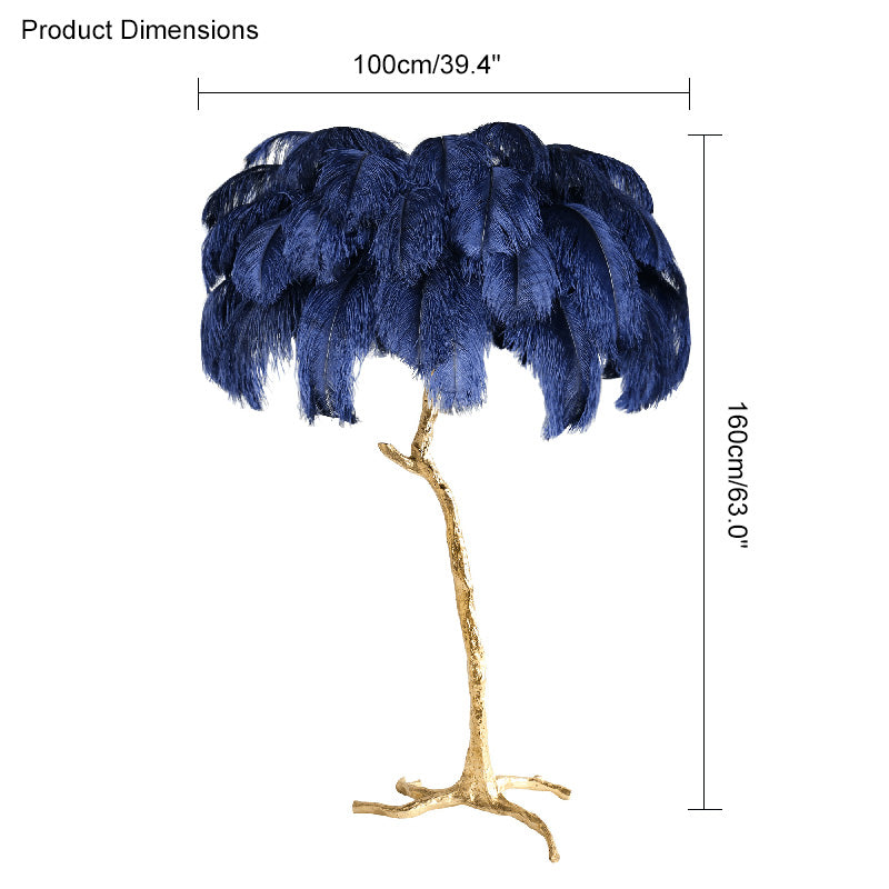 Olverai Feather Palm Tree Floor Lamp