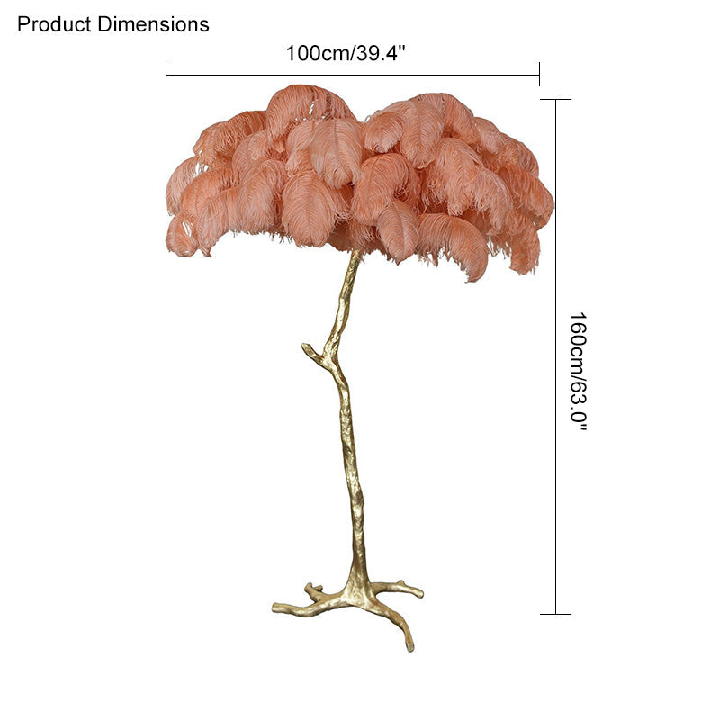 Olverai Feather Palm Tree Floor Lamp