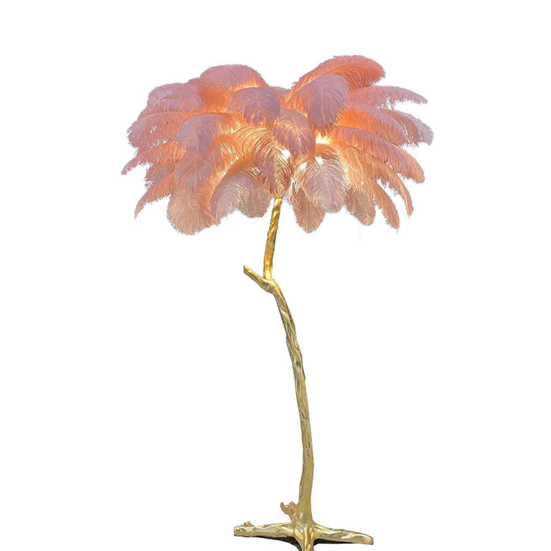 Olverai Feather Palm Tree Floor Lamp