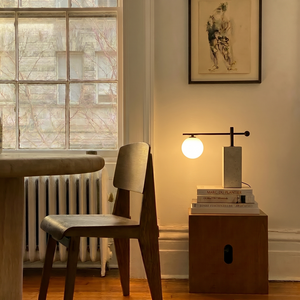 Olverai Nerova Travertine Balance Table Lamp